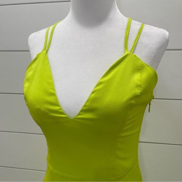 Bebe Mini Dress Chartreuse - Picture 4 of 7